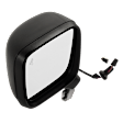 2016 Jeep Renegade - Driver Side Mirror, Power Adjust, Heated, Textured Black, Manual Folding, In-housing Signal Light, With Blind Spot Detection in Glass, No Memory, No Puddle Light, No Auto-Dimming