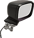 Passenger Side Mirror, Power Adjust, Manual Folding, Heated, Textured Black, In-housing Signal Light, No Memory, No Puddle Light and Auto-Dimming, With BSD in Glass, With Side Object Sensor