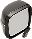 2016 Jeep Renegade Latitude - Driver Side Mirror, Power Adjust, Heated, Textured Black, Manual Folding, In-housing Signal Light, With Blind Spot Detection in Glass, No Memory, No Puddle Light, No Auto-Dimming