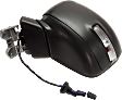 2016 Jeep Renegade Latitude - Driver Side Mirror, Power Adjust, Heated, Textured Black, Manual Folding, In-housing Signal Light, With Blind Spot Detection in Glass, No Memory, No Puddle Light, No Auto-Dimming