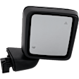 Passenger Side Mirror, Power Adjust, Heated, Manual Folding, Paintable, No Signal Light, No Memory, No Puddle Light, No Auto-Dim, With Blind Spot Glass