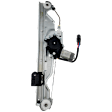 Rear, Passenger Side Power Window Regulator, With Motor