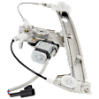 Rear, Driver Side Power Window Regulator, With Motor