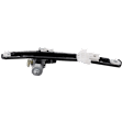 Rear, Driver Side Power Window Regulator, With Motor