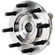 Front, Driver or Passenger Side Wheel Hub, With Bearing, With Sensor, 8 x 6.5 in. Bolt Pattern