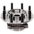 Front, Driver or Passenger Side Wheel Hub, With Bearing, With Sensor, 8 x 6.5 in. Bolt Pattern