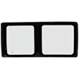 Rear, Driver or Passenger Side, Rear Section Door Glass, Green Tint, With Clip, Replaces NAGS No. DD10344GTY