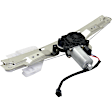 Rear, Passenger Side Power Window Regulator, With Motor
