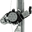 Rear, Driver Side Power Window Regulator, With Motor