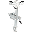 Rear, Driver Side Power Window Regulator, With Motor