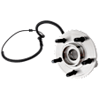 Front, Driver or Passenger Side Wheel Hub, 5 Lugs, With Bearing, With Sensor