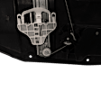 Front, Passenger Side Window Regulator, Power, With Panel