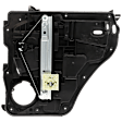 Rear, Driver Side Window Regulator, Power, With Panel