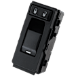 Front, Passenger Side Window Switch, Black, 2-Button, 8 Blade, Without Auto Down Switch