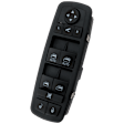 Front, Driver Side Window Switch, Black, 11-Button, With Power Mirrors, With Power Folding
