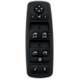 Front, Driver Side Window Switch, Black, 11-Button, With Power Mirrors, With Power Folding