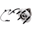 Front, Driver or Passenger Side Wheel Hub, With Bearing, With Sensor, 5 x 4.5 in. Bolt Pattern, 4WD