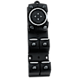 Front or Rear, Driver Side Window Switch, Black