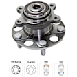 Rear, Driver or Passenger Side Wheel Hub, With Bearing, 5 x 4.5 in. Bolt Pattern