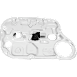 Sedan Front, Driver Side Power Window Regulator, With Motor