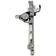 Rear, Passenger Side Power Window Regulator, With Motor