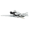 Rear, Driver Side Power Window Regulator, With Motor