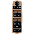 Front, Driver Side Window Switch Coffee