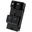 Front Or Rear, Driver Side Window Switch Black 4 Buttons