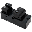 Front Or Rear, Driver Side Window Switch Black 4 Buttons