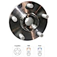 Front, Driver or Passenger Side Wheel Hub, With Bearing, 5 x 3.94 in. Bolt Pattern, FWD