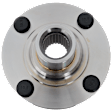Front, Driver or Passenger Side Wheel Hub, 4 Lugs, Without Bearing