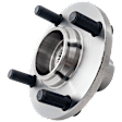Front, Driver or Passenger Side Wheel Hub, 4 Lugs, Without Bearing