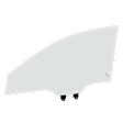 Front, Passenger Side Door Glass, Green Tint, FD24291GTY