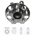 Rear, Passenger Side Wheel Hub, With Bearing, 5 x 4.5 in. Bolt Pattern, FWD