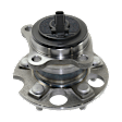 Rear, Driver Side Wheel Hub, With Bearing, 5 x 4.5 in. Bolt Pattern, FWD