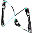 Front, Passenger Side Window Regulator, Power, Without Panel