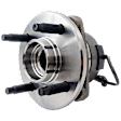 Front, Driver or Passenger Side Wheel Hub, With Bearing, With Sensor, 4 Lugs, 4-Wheel ABS