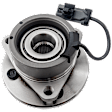 Front, Driver or Passenger Side Wheel Hub, With Bearing, With Sensor, 4 Lugs, 4-Wheel ABS