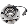 Front, Driver or Passenger Side Wheel Hub, With Bearing, With Sensor, 5 Lugs, 4-Wheel ABS, with 5 Stud Hub