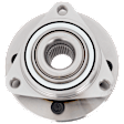 Front, Driver or Passenger Side Wheel Hub, With Bearing, 4 Lugs, Non-ABS, FWD