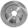 JC Whitney Rear, Driver or Passenger Side Brake Disc, Plain Surface, Solid, 5 Lugs, 12.32 in.
