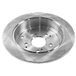 JC Whitney Rear, Driver or Passenger Side Brake Disc, Plain Surface, Solid, 5 Lugs, 12.32 in.