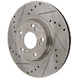 2012 Honda Civic - Front, Driver or Passenger Side Brake Disc, Natural Finish, Cross-drilled and Slotted, Vented, 5 Lugs, 299.97 mm, 2.4L 4Cyl