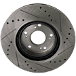 2012 Honda Civic - Front, Driver or Passenger Side Brake Disc, Natural Finish, Cross-drilled and Slotted, Vented, 5 Lugs, 299.97 mm, 2.4L 4Cyl