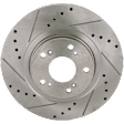 2012 Honda Civic - Front, Driver or Passenger Side Brake Disc, Natural Finish, Cross-drilled and Slotted, Vented, 5 Lugs, 299.97 mm, 2.4L 4Cyl