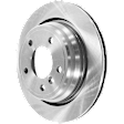 Rear, Driver or Passenger Side Brake Disc, Plain Surface, Vented, 5 Lugs, 11.73 In