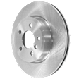 Front, Driver or Passenger Side Brake Disc, Natural Finish, Plain Surface, Vented, 5 Lugs, 325.12 mm