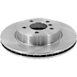 Front, Driver or Passenger Side Brake Disc, Natural Finish, Plain Surface, Vented, 5 Lugs, 325.12 mm