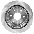 Rear, Driver or Passenger Side Brake Disc, Plain Surface, Vented, 6 Lugs, 344.93 mm