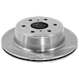 Rear, Driver or Passenger Side Brake Disc, Plain Surface, Vented, 6 Lugs, 344.93 mm